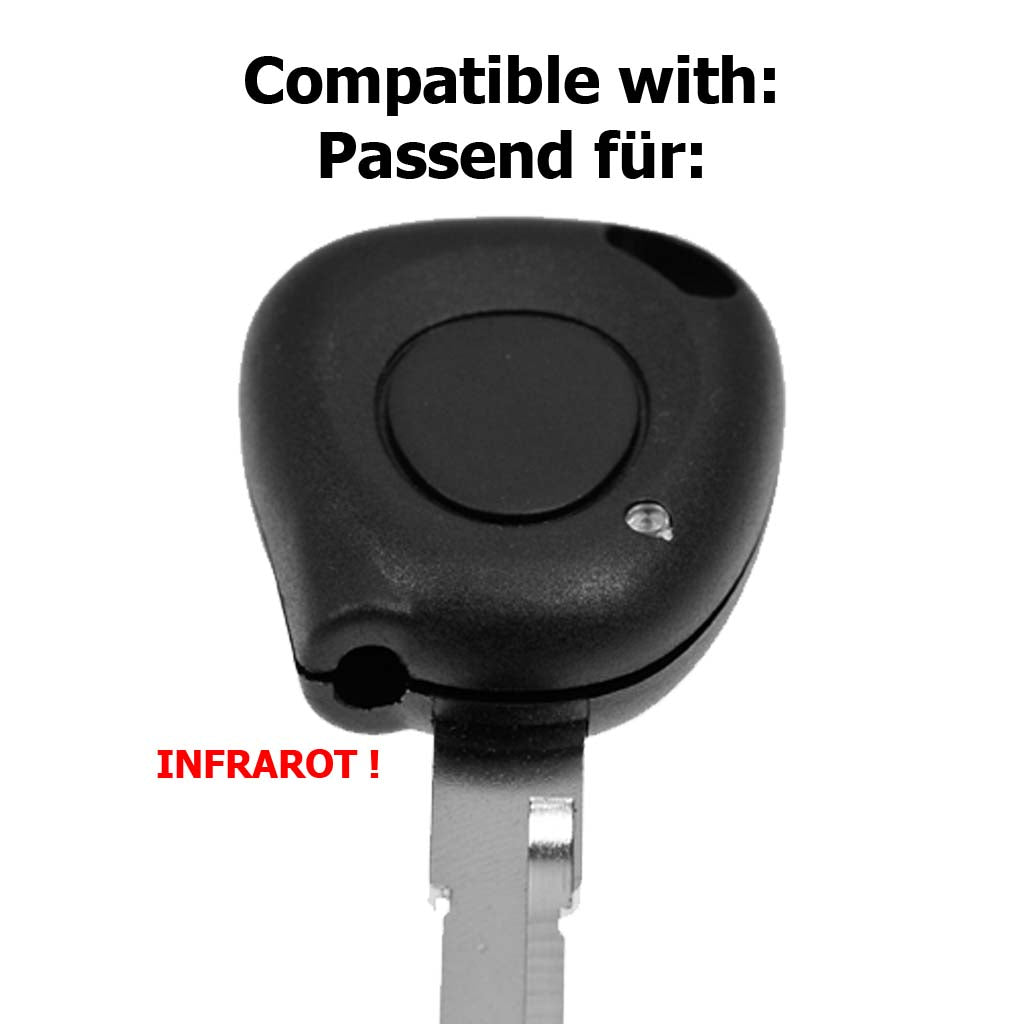 Repair Reparatur Satz Gehäuse Funkschlüssel Fernbedienung Autoschlüssel INFRAROT 1x Gehäuse + 1x Mikrotaster + 2X CR2016 Batterie kompatibel mit Renault