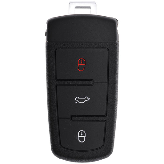 Auto Schlüssel Hülle Silikon Schutz Cover Schwarz kompatibel mit VW Passat CC B6 3C B7 3 Tasten KEYLESS SMARTKEY