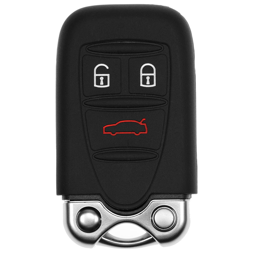 Auto Schlüssel Hülle Silikon Schutz Cover Schwarz kompatibel mit ALFA Romeo 159 Brera 156 Spider 2005 - 2011 3 Tasten KEYLESS SMARTKEY