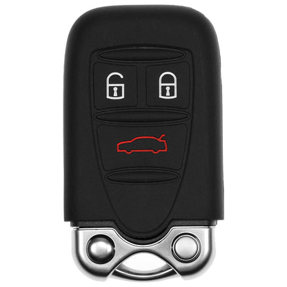 Auto Schlüssel Hülle Silikon Schutz Cover Schwarz kompatibel mit ALFA Romeo 159 Brera 156 Spider 2005 - 2011 3 Tasten KEYLESS SMARTKEY