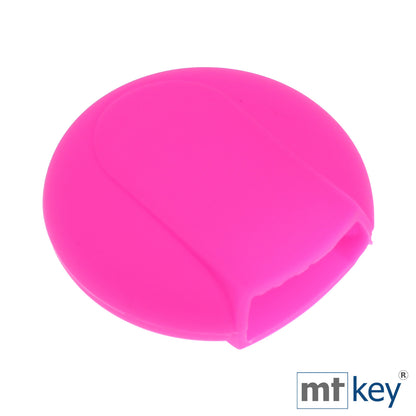 Auto Schlüssel Hülle Silikon Schutz Cover Pink kompatibel mit Mini F56 F54 F55 F57 F60 Clubman Countryman 3 Tasten KEYLESS SMARTKEY