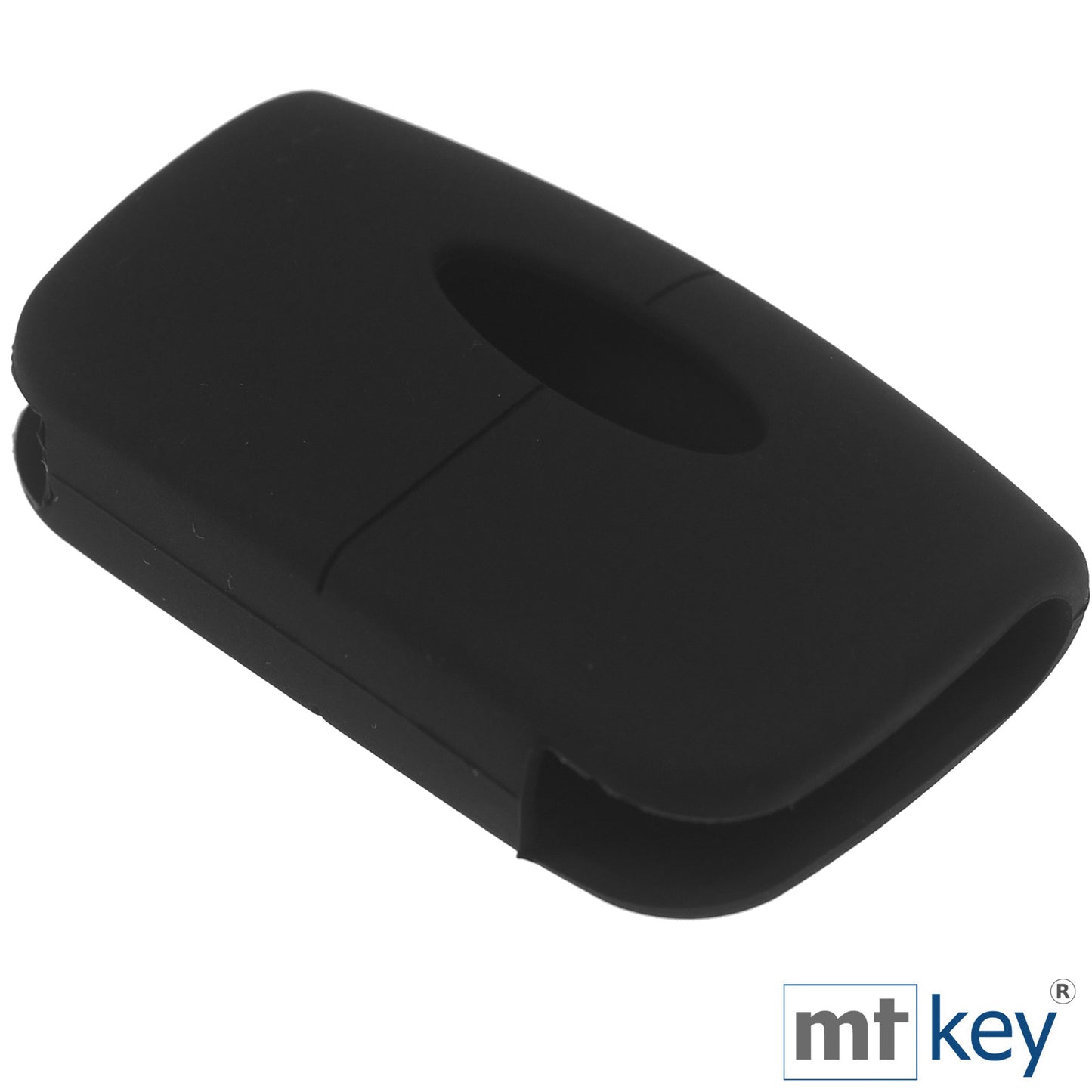 Auto Schlüssel Hülle Silikon Schutz Cover Schwarz kompatibel mit Ford C-Max Focus Kuga Mondeo 3 Tasten KEYLESS SMARTKEY