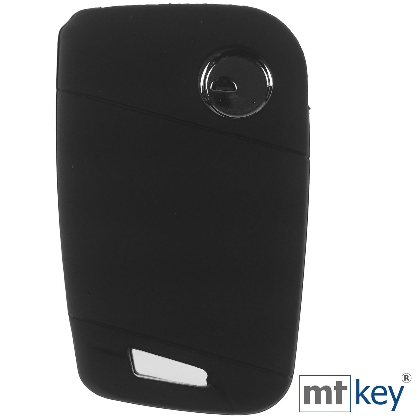 Auto Schlüssel Hülle Silikon Schutz Cover Schwarz kompatibel mit VW Passat B8 Arteon Skoda Kodiaq 3 Tasten KEYLESS SMARTKEY