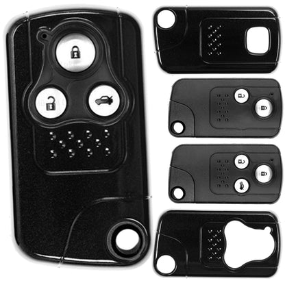 Auto Schlüssel Kunststoff Hülle ABS Plastik Schutz Cover Schwarz kompatibel mit Honda Civic Jazz CR-V KEYLESS SMARTKEY