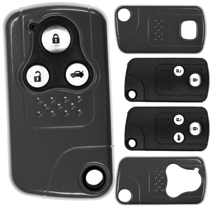 Auto Schlüssel Kunststoff Hülle ABS Plastik Schutz Cover Grau kompatibel mit Honda Civic Jazz CR-V KEYLESS SMARTKEY