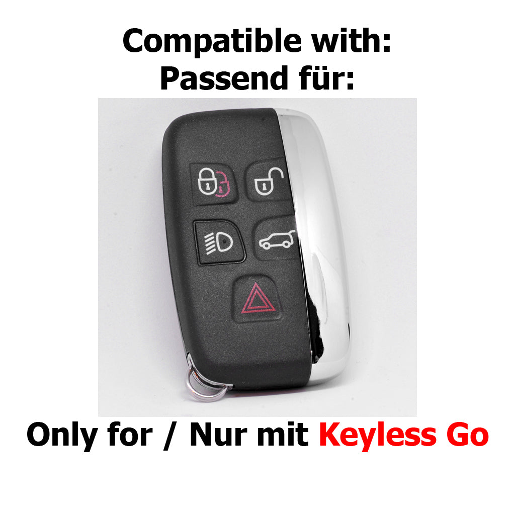 Auto Schlüssel Kunststoff Hülle ABS Plastik Schutz Cover Schwarz kompatibel mit Land Rover Range Rover Evoque KEYLESS SMARTKEY