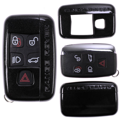 Auto Schlüssel Kunststoff Hülle ABS Plastik Schutz Cover Schwarz kompatibel mit Land Rover Range Rover Evoque KEYLESS SMARTKEY