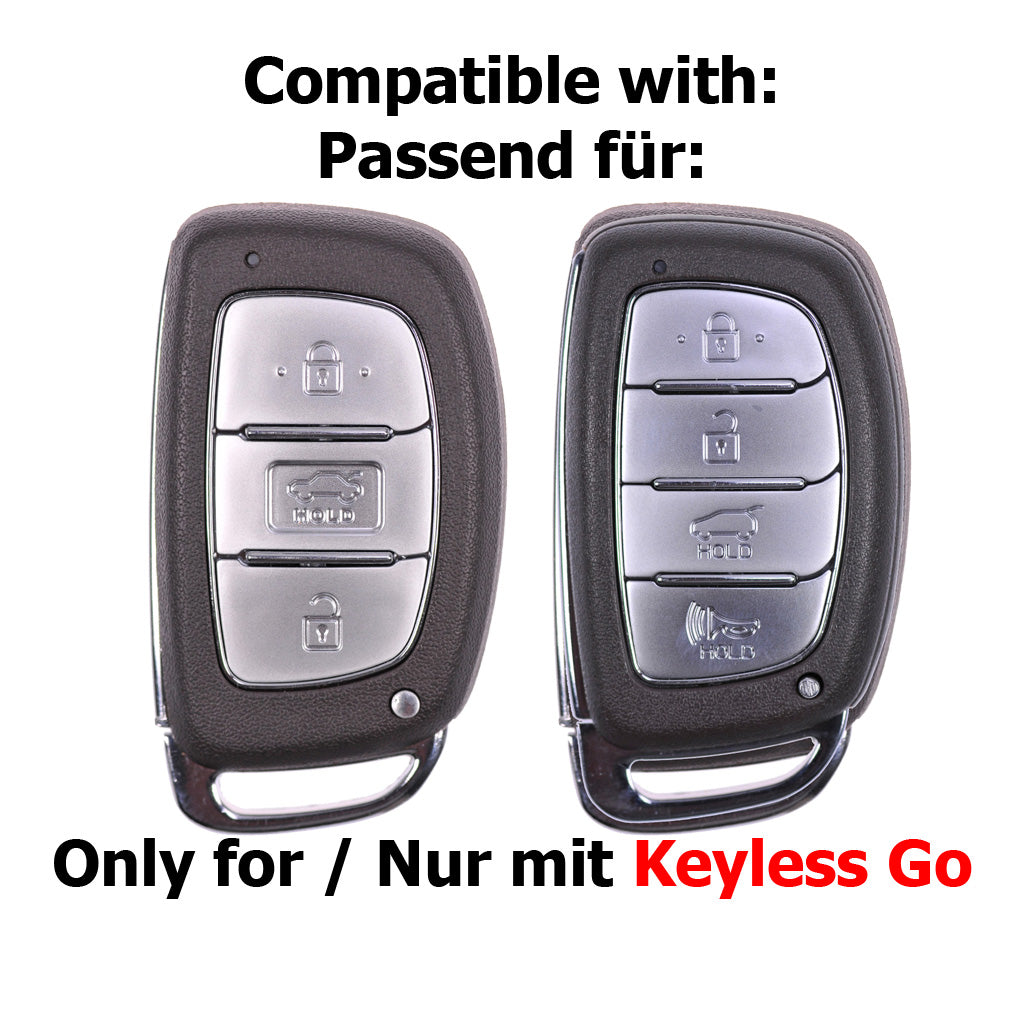 Auto Schlüssel Kunststoff Hülle ABS Plastik Schutz Cover Schwarz kompatibel mit Hyundai Tucson i40 i10 i20 ix35 KEYLESS SMARTKEY