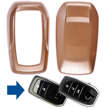 Auto Schlüssel Kunststoff Hülle ABS Plastik Schutz Cover Gold kompatibel mit Toyota RAV4 Corolla Avensis KEYLESS SMARTKEY