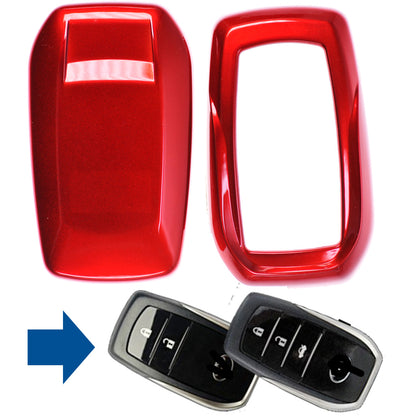 Auto Schlüssel Kunststoff Hülle ABS Plastik Schutz Cover Rot kompatibel mit Toyota RAV4 Corolla Avensis KEYLESS SMARTKEY