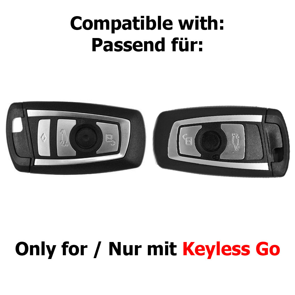 Auto Schlüssel Kunststoff Hülle ABS Plastik Schutz Cover Schwarz kompatibel mit BMW 5er F10 F11 F18 3er F30 X3 X1 X6 6er 1er F20 KEYLESS SMARTKEY