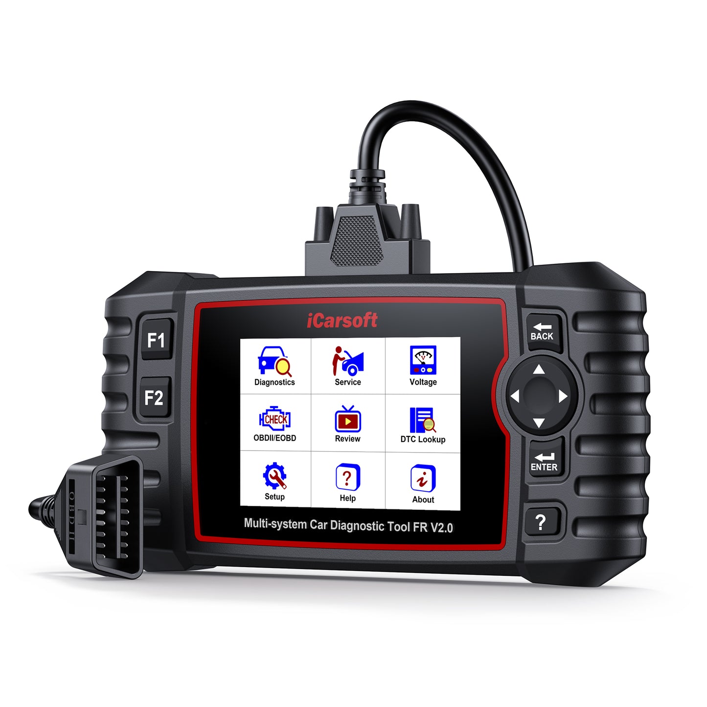 iCARSOFT OBD2 DIAGNOSEGERÄT SCANNER FR V 2.0 kompatibel mit Citroen Peugeot Renault Dacia inkl. kostenlose Updates