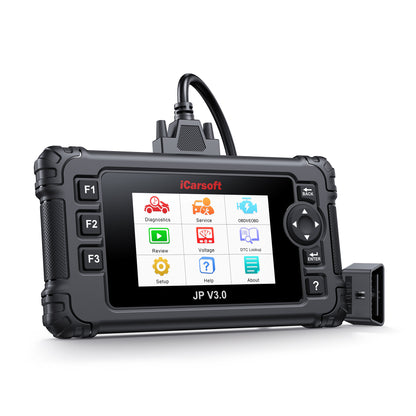 iCARSOFT OBD2 DIAGNOSEGERÄT SCANNER JP V 3.0 kompatibel mit Toyota Hyundai Kia Honda Nissan inkl. kostenlose Updates