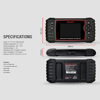 DIAGNOSEGERÄT iCARSOFT POR V2.0 Porsche