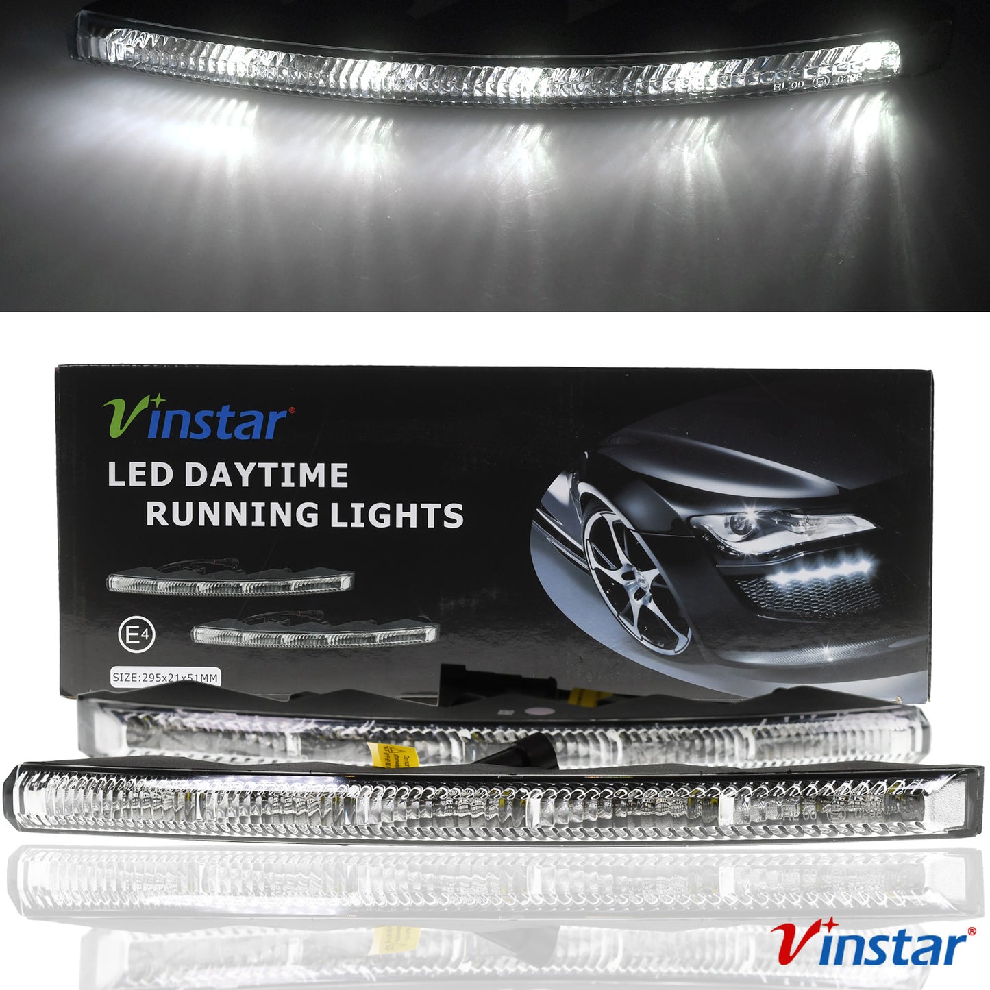 Vinstar LED Tagfahrlicht 12V R87 kompatibel mit Golf 4 Passat B6 Polo T5 Forester