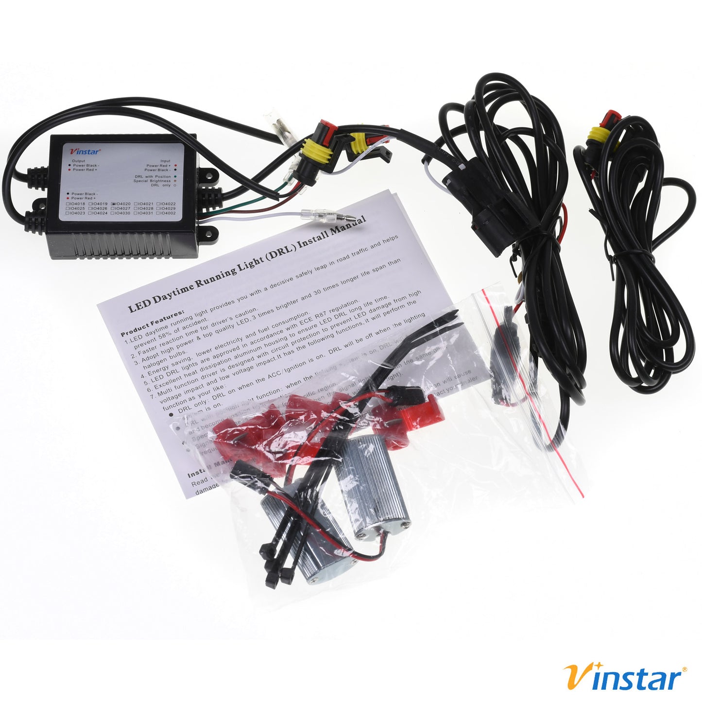 Vinstar LED NEBELSCHEINWERFER TAGFAHRLICHT POSITIONSLICHT kompatibel mit Mini R55 R56 R57 R58 R59 R60