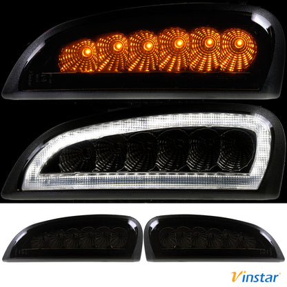 2x Vinstar LED Front Blinker Positionslicht RAUCHGLAS kompatibel mit Porsche Cayenne 2006-2010