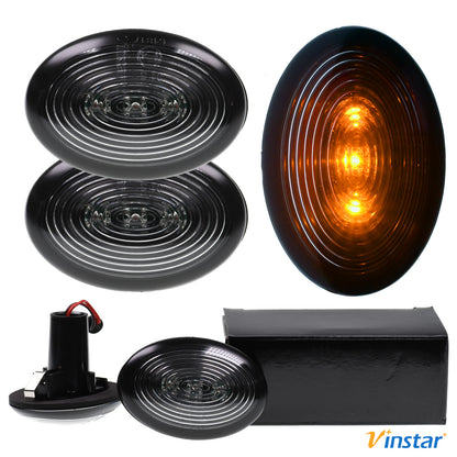 2x Vinstar LED Smoke getönte Seitenblinker kompatibel mit Mini R55 R55N R56 R56N R57 R57N R58 R59