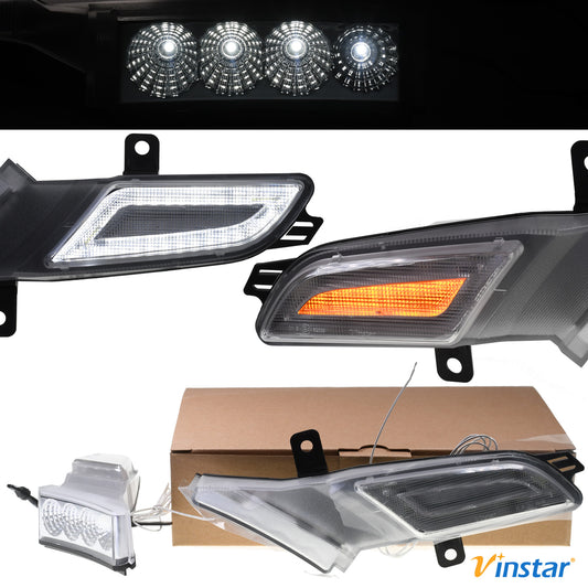 2x Vinstar Seiten Blinker DRL Tagfahrlicht LED kompatibel mit Porsche Cayenne 955 Facelift 2007-2010