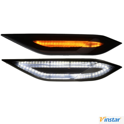 2x Vinstar Seiten Blinker Smoke getönte LED passend kompatibel mit Porsche Cayenne 92A 2010-2014