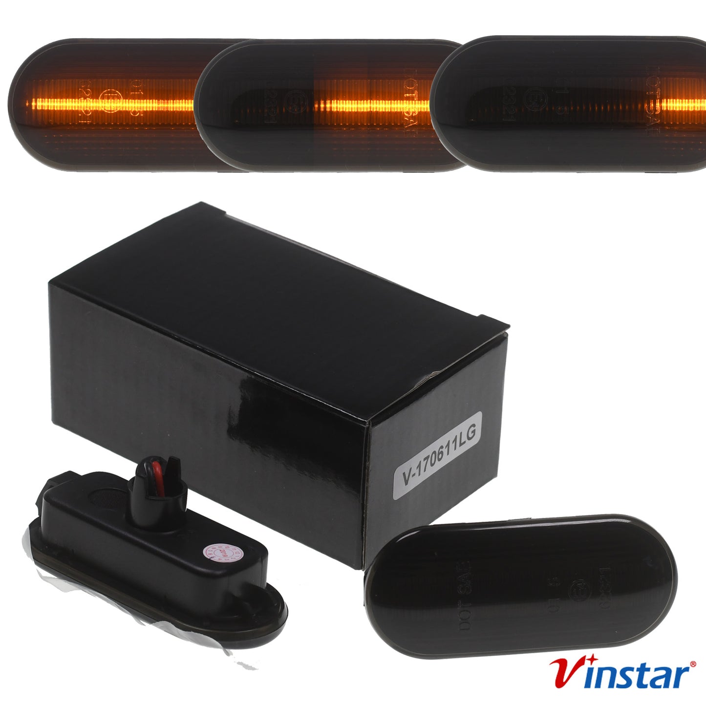 Vinstar LED Seiten Blinker SMOKE kompatibel mit C-MAX FIESTA FOCUS FUSION GALAXY