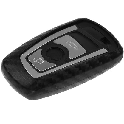 Auto Schlüssel Silikon Schutz Hülle im Carbon Look kompatibel mit BMW F30 F32 F26 F01 F07 F12 F10 F06 F03 F25 F13 F11 KEYLESS SMARTKEY