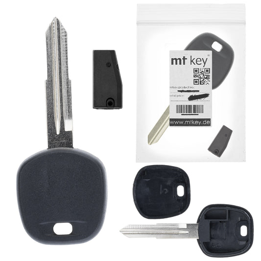 MT-KEY Auto Zünd Schlüssel Rohling TOY41 + ID4C T4 Keramik Transponder kompatibel mit Toyota Yaris XP10 98-06 Daihatsu Charade 97-04 Copen Cuore 98-06 Feroza Sirion 98-04 Terios 97-05 Yrv 00-05