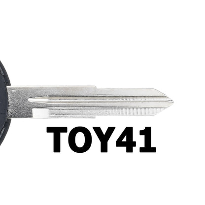 MT-KEY Auto Zünd Schlüssel Rohling TOY41 + ID4C T4 Keramik Transponder kompatibel mit Toyota Yaris XP10 98-06 Daihatsu Charade 97-04 Copen Cuore 98-06 Feroza Sirion 98-04 Terios 97-05 Yrv 00-05