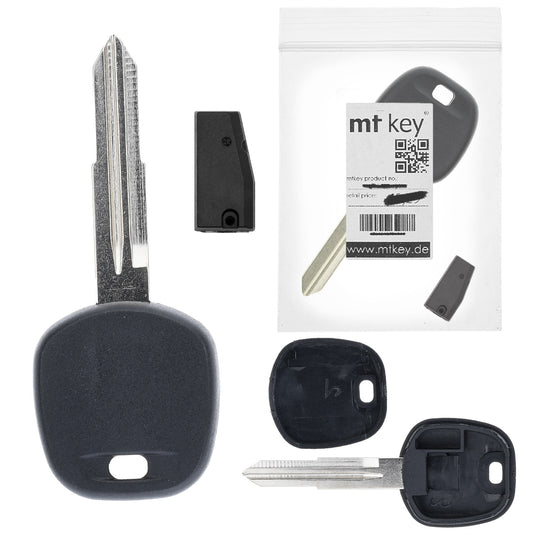 MT-KEY Auto Zünd Schlüssel Rohling TOY41 + ID33 Transponder Wegfahrsperre kompatibel mit Toyota Starlet P9 97-99