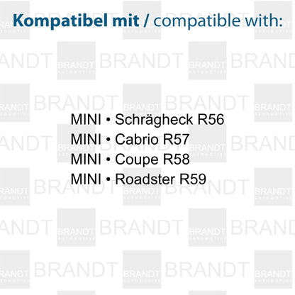 BRANDT AUTOMOTIVE Kennzeichenleuchten LED kompatibel mit Mini R56 Schrägheck R57 Cabrio R58 Coupe R59 Roadster Kennzeichenbeleuchtung