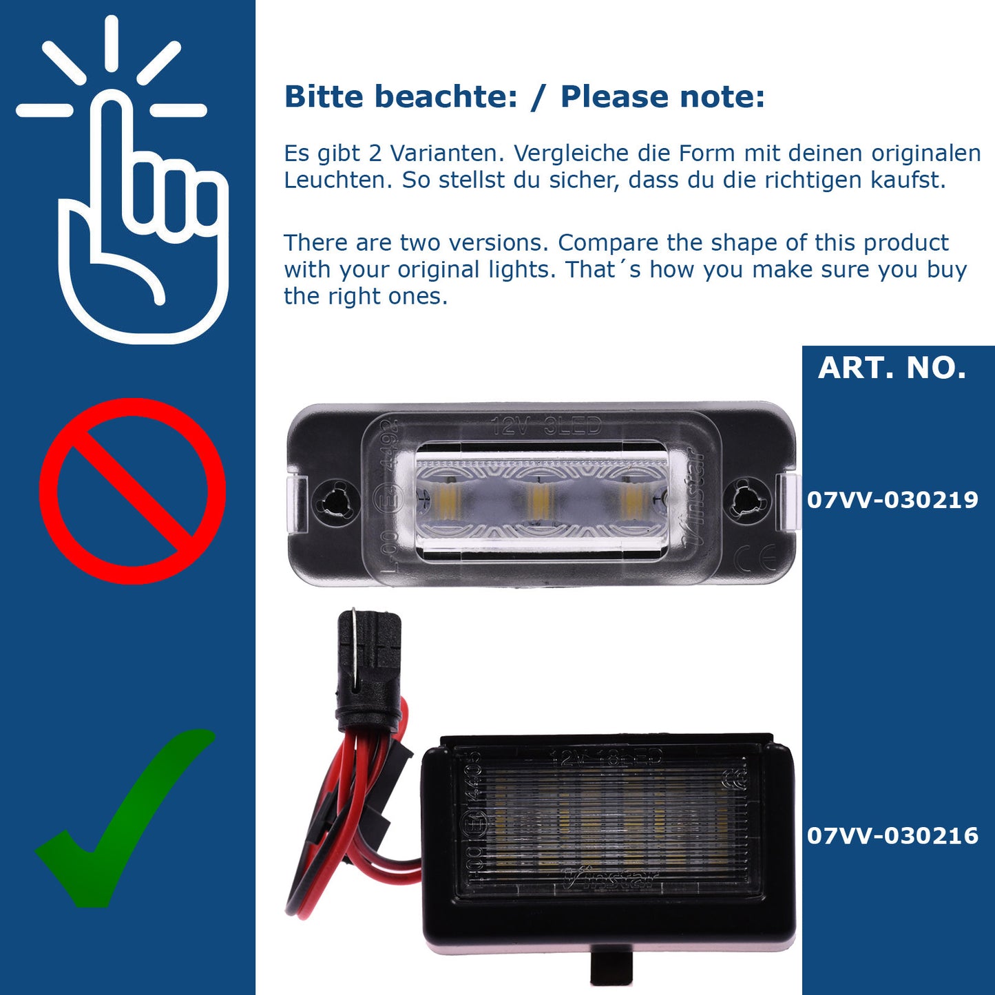 Vinstar LED Kennzeichenbeleuchtung kompatibel mit Mercedes-Benz W164 X164