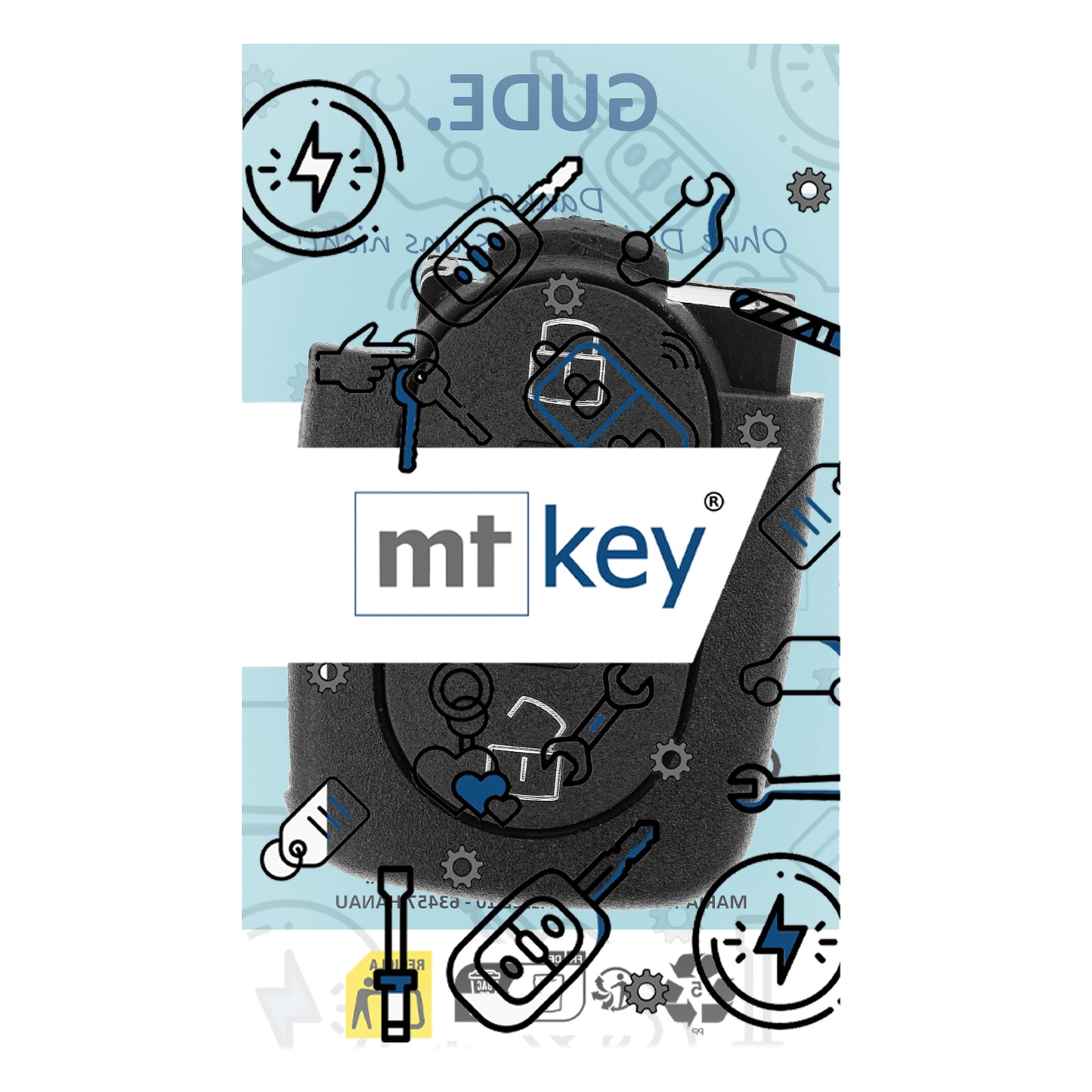 MT-KEY Funk Schlüssel Fernbedienung Sender 434MHZ kompatibel mit Audi A6 C5 Allroad RS6 TT 8N 4D0837231K 433MHZ Klappschlüssel
