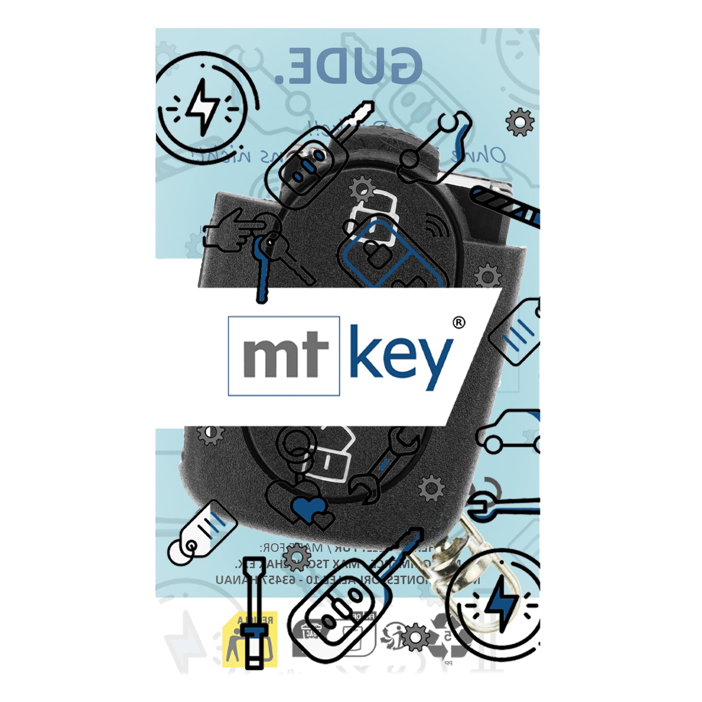 MT-KEY Funk Schlüssel Fernbedienung Sender 434MHZ kompatibel mit Audi Cabrio 8G TT 8N A2 A3 S3 8L A4 S4 B5 A6 S6 C5 RS4 RS6 433MHZ 4D0837231R