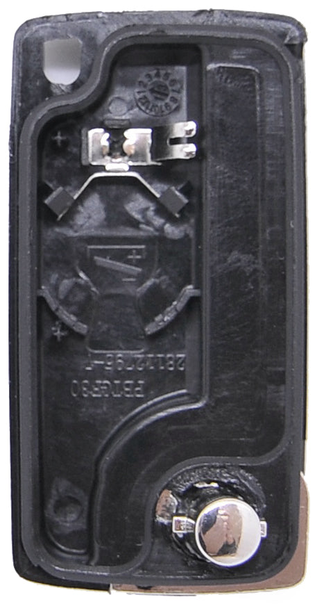 Repair Reparatur Satz Autoschlüssel Funk Fernbedienung Austausch Gehäuse mit 3 Tasten + NE78 Rohling + Batterie kompatibel mit Peugeot 607