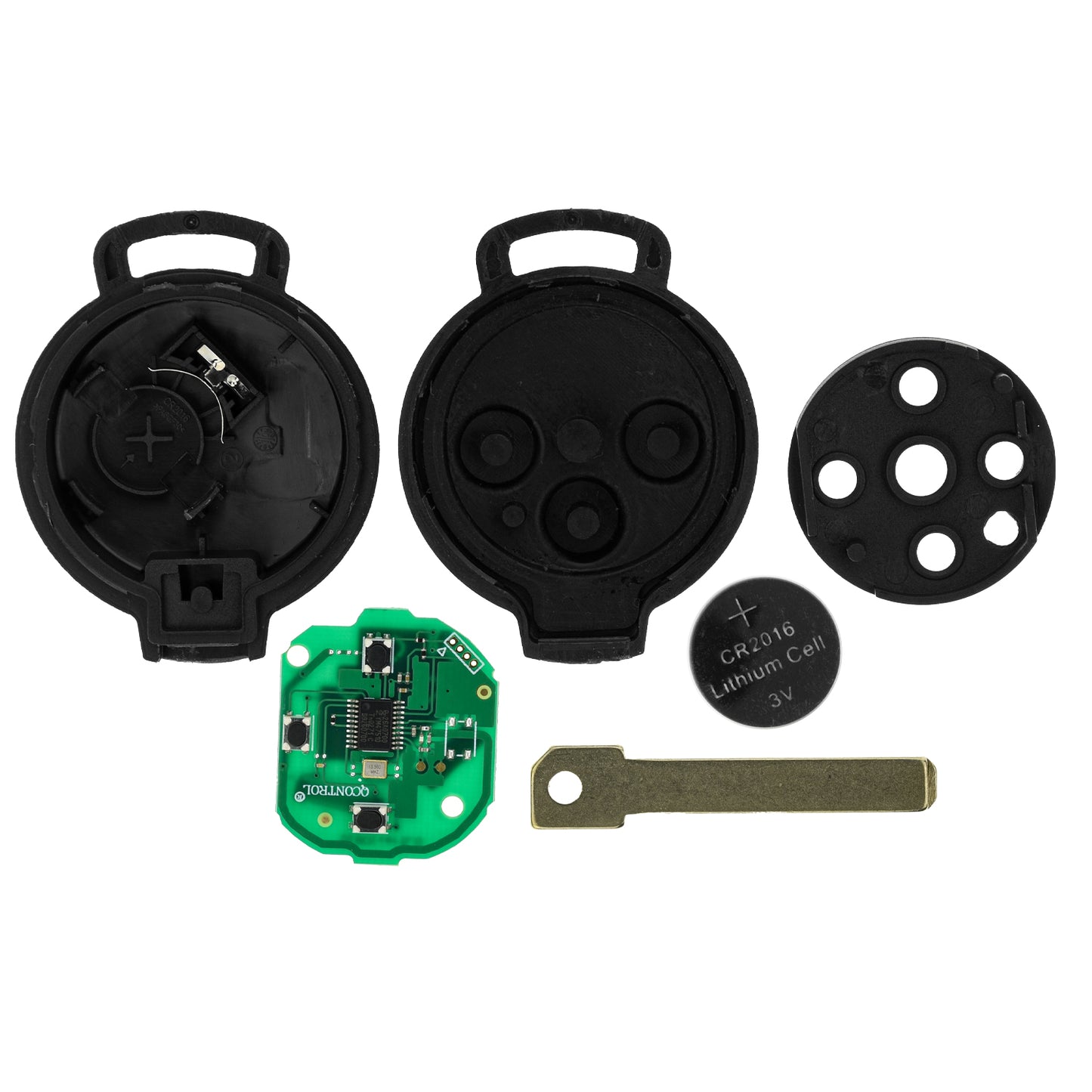MT-KEY Funk Schlüssel Autoschlüssel Sender 434MHZ kompatibel mit Smart 451 Fortwo 2007-2015 433MHZ Fernbedienung