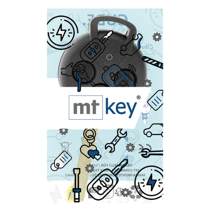 MT-KEY Funk Schlüssel Autoschlüssel Sender 434MHZ kompatibel mit Smart 451 Fortwo 2007-2015 433MHZ Fernbedienung