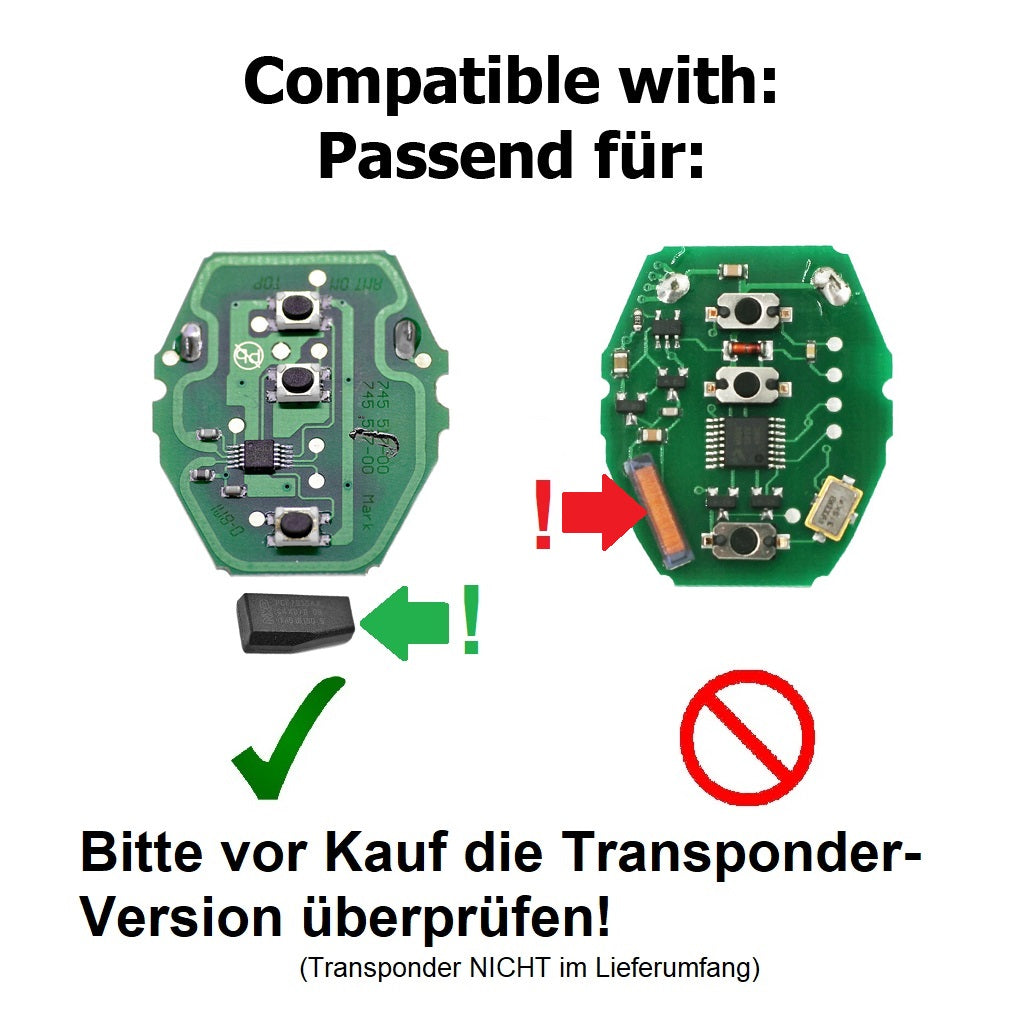 Auto Schlüssel Funk Platine 1x 434 MHz Sender Sendeeinheit + 1x Batterie kompatibel mit BMW