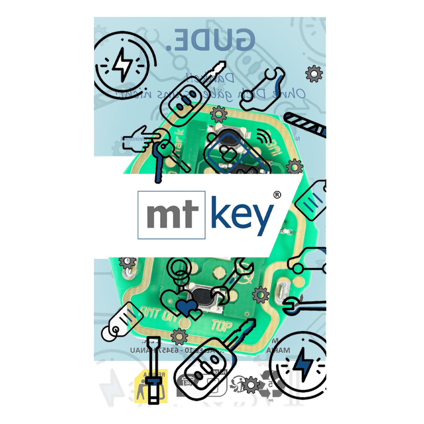 MT-KEY Funk Schlüssel Autoschlüssel Sender 434MHZ kompatibel mit BMW 3er E46 5er E39 7er E38 X3 E83 X5 E53 Z3 Z4 E85 E86 Z8 E52 433MHZ Fernbedienung