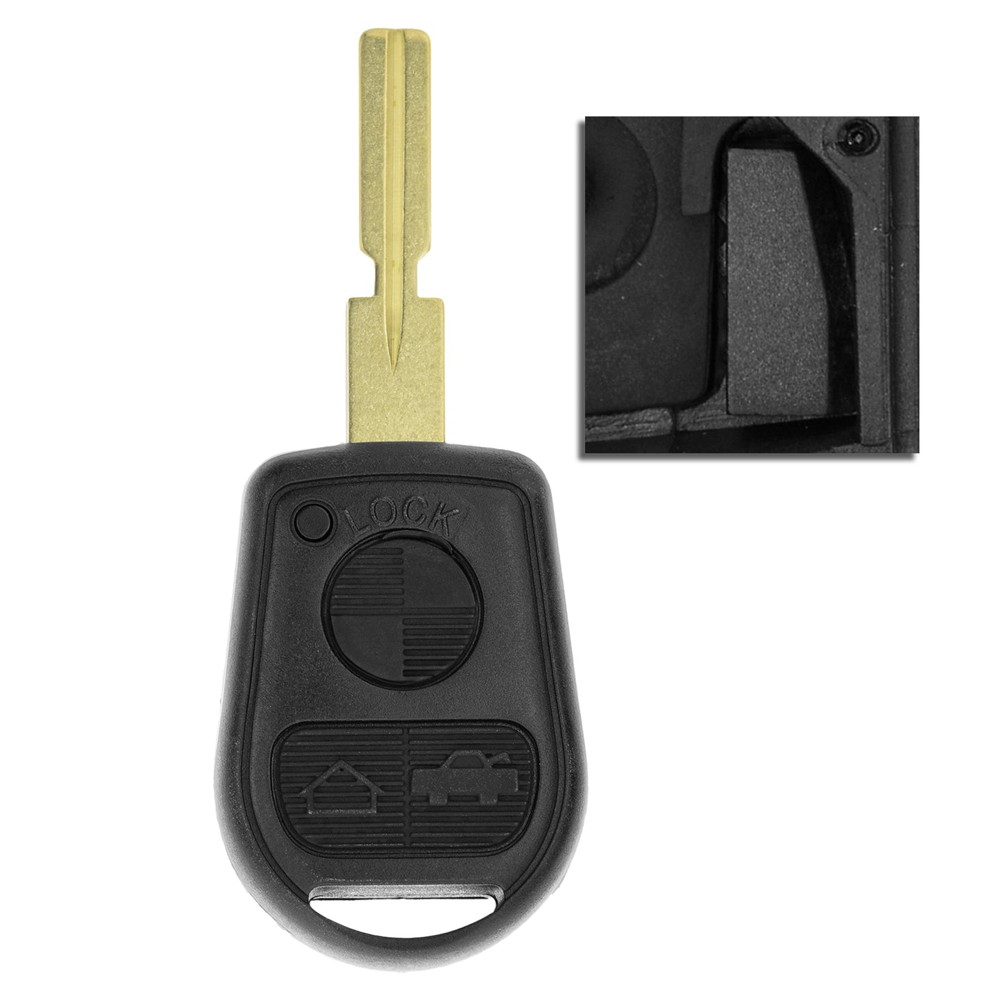 MT-KEY Generalschlüssel HU58 Funk Schlüssel 434MHZ kompatibel mit BMW 8er E31 3er E36 Z3 7er E38 5er E39 bis BJ. 2000 433MHZ Autoschlüssel