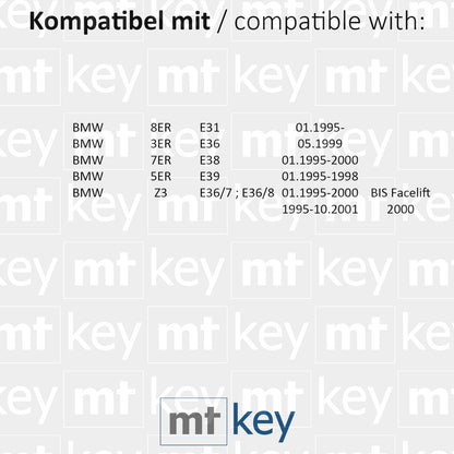 MT-KEY Generalschlüssel HU58 Funk Schlüssel 434MHZ kompatibel mit BMW 8er E31 3er E36 Z3 7er E38 5er E39 bis BJ. 2000 433MHZ Autoschlüssel