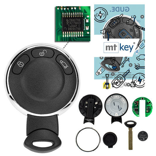 MT-KEY Funk Schlüssel 868MHZ kompatibel mit MINI One D Cooper S 3-Türer R56 Cabrio R57 Clubman R55 Countryman R60 Coupe R58 Paceman R61 Smartkey