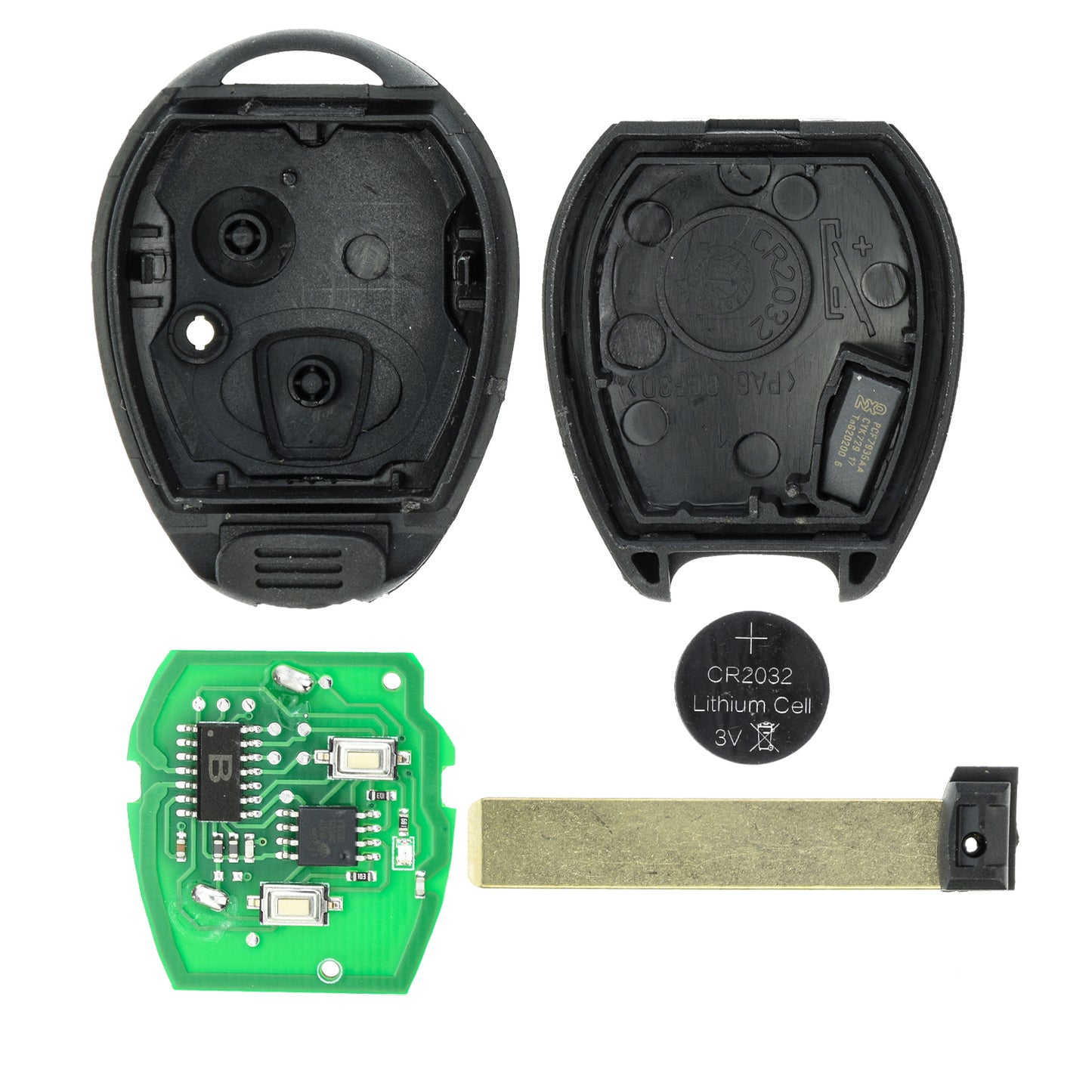 MT-KEY Funk Schlüssel 434MHZ kompatibel mit MINI One D Cooper S R50 R53 BIS 04 MG ZT Rover 75 -05 433MHZ Autoschlüssel