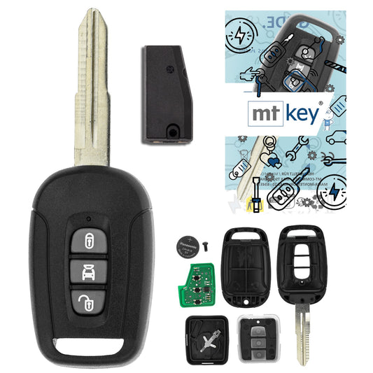 MT-KEY 3 Tasten Funk Schlüssel Fernbedienung 434MHZ kompatibel mit Chevrolet Captiva 06-18 Opel Antara 06-15 433MHZ Autoschlüssel