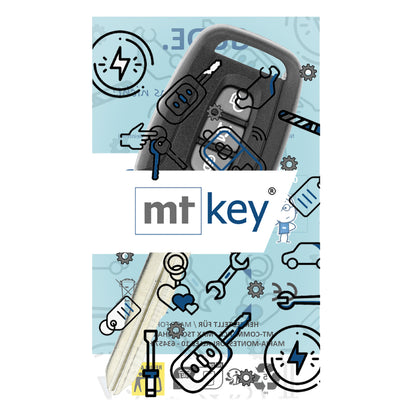 MT-KEY 3 Tasten Funk Schlüssel Fernbedienung 434MHZ kompatibel mit Chevrolet Captiva 06-18 Opel Antara 06-15 433MHZ Autoschlüssel