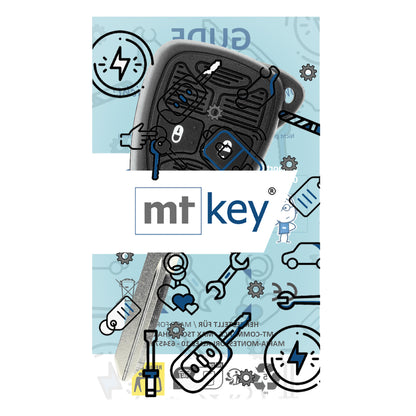 MT-KEY 2 Tasten Funk Schlüssel 434MHZ kompatibel mit Chrysler 200 300C PT Cruiser Sebring  Jeep Commander Grand Cherokee Liberty Wrangler Compass OHT