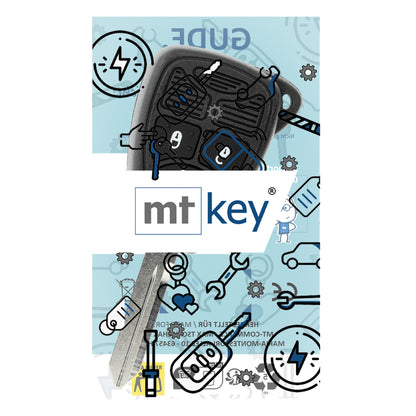 MT-KEY 3 Tasten Funk Schlüssel 434MHZ kompatibel mit Chrysler 200 300C PT Cruiser Sebring  Jeep Commander Grand Cherokee Liberty Wrangler Compass OHT