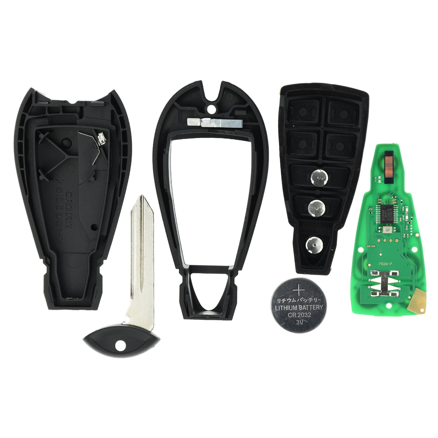 MT-KEY 2 + 1 Tasten Funk Schlüssel 434MHZ kompatibel mit Chrysler Town & Country 08-13 Voyager 04- Dodge Caravan Journey Ram Grand Caravan Magnum