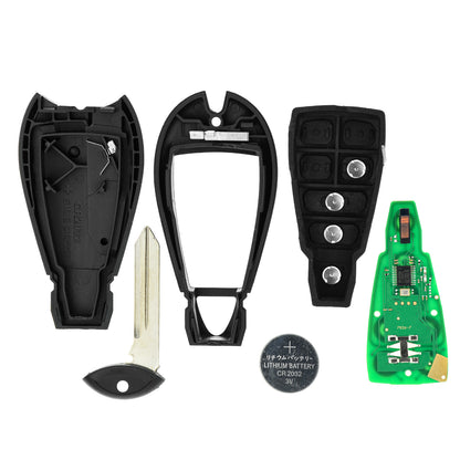 MT-KEY 3 + 1 Tasten Funk Schlüssel 434MHZ kompatibel mit Chrysler Town & Country 08-13 Voyager 04- Dodge Caravan Journey Ram Grand Caravan Magnum