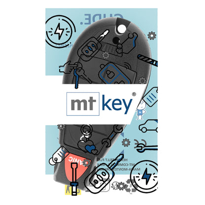MT-KEY 4+1 Tasten Funk Schlüssel 434MHZ kompatibel mit Chrysler Town & Country 08-13 Voyager 04- Dodge Caravan Journey Ram Grand Caravan Magnum