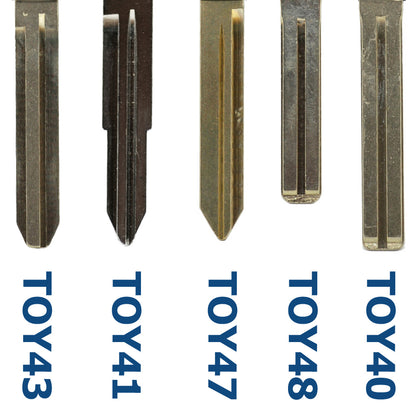 Auto Schlüssel Funk Fernbedienung 1x Gehäuse 3 Tasten TOY43 + 1x Tastenfeld + 3X Mikrotaster + 1x CR2016 Batterie kompatibel mit Toyota